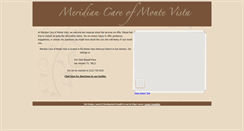Desktop Screenshot of meridiancare-montevista.com